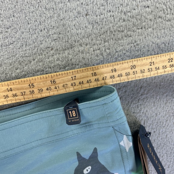 Roark Board Shorts Mens 36 Blue Passage Viaje Hemp Beach Swim Surf Unlined NEW - Picture 5 of 8